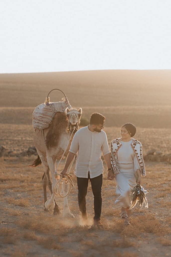 Elopement in desert merzouga, sahara morocco