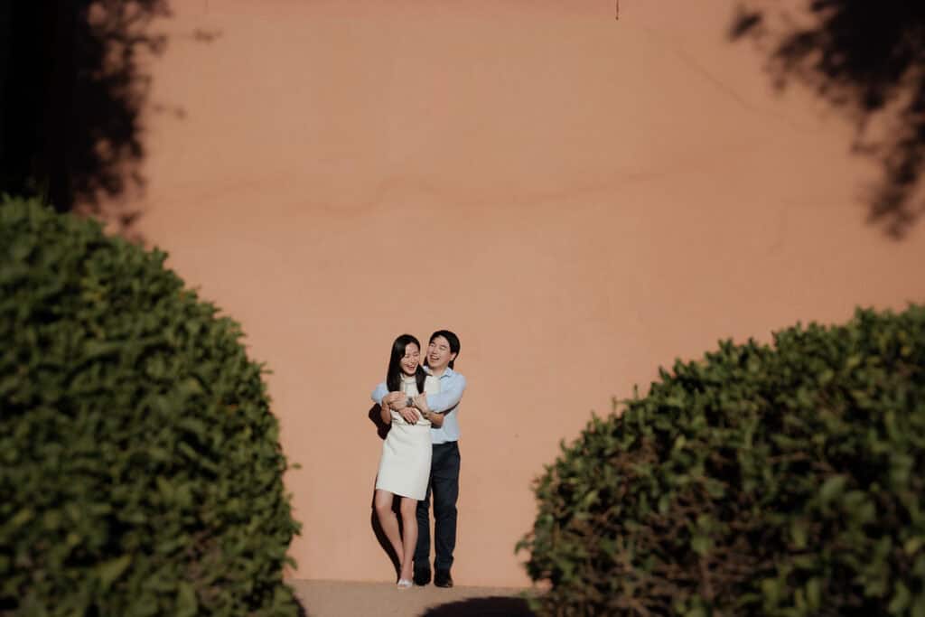 Brian & Deborah, garden proposal at La Mamounia